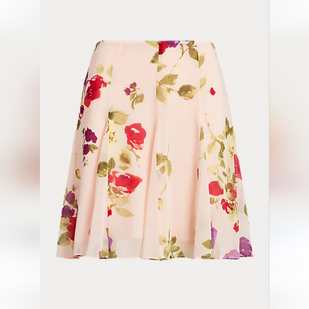 Ralph lauren floral chiffon skirt